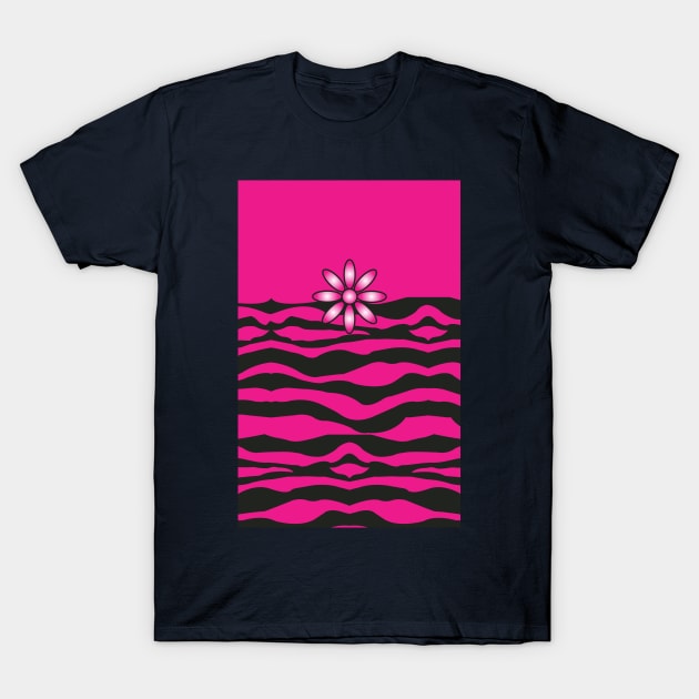 The Katy Phone / Black & Fuchsia Fantasy Zebra T-Shirt by srwdesign